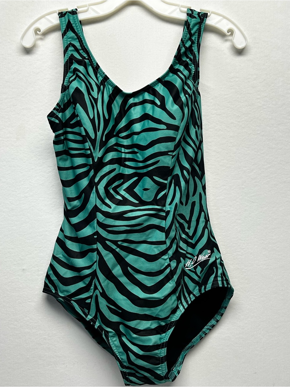Teal & Black Zebra One-Piece Swimsuit size 10 H2O wear